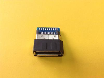 DISPLAYPORT20S+PCB 黑胶 镍壳+胶套