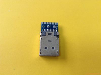 DISPLAYPORT20M+PCB 黑胶 镍壳+电阻