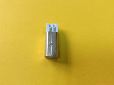 USB-B(M)焊 白胶 镍壳短体