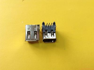 1394 6S插板90度 黑胶 镍壳