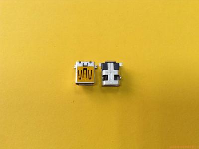 MINI USB B5S SMT 黑胶 锡壳+麦拉