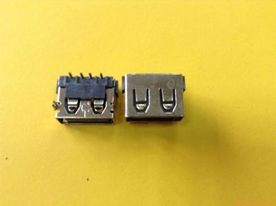 USB-A(F)插板90度 黑胶 镍壳 L10.0mm