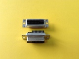 DVI(24+1)S焊 黑胶 G/F 前镍后锡