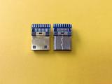 HDMI19M+PCB C Type黑胶 镍壳