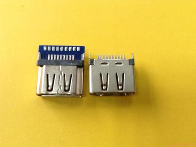 HDMI19S+PCB A Type黑胶 镍壳