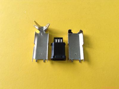 IEE1394 6M焊 黑胶 镍壳三件式